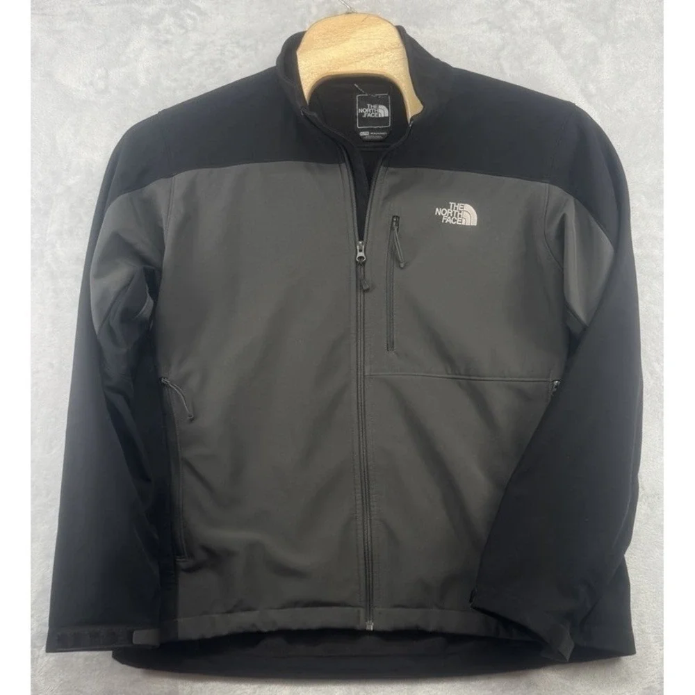The North Face Softshell Fleece Lined Jacket Black Gray Men's Size XL